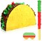 Taco Pinata Set Mexican Birthday Party Pinata with Stick & Blindfold for Kids Adults Cinco de Mayo Taco Decorations Mexican Party Games Fiesta Themed Birthday Party Supplies